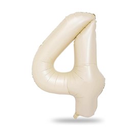 4 Rakam Krem Folyo Balon 34 inç 76-82 cm