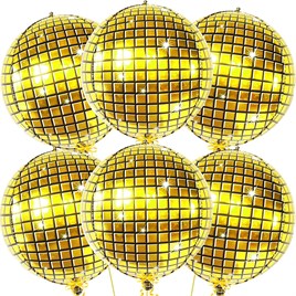 4D Büyük Boy Gold Disko Küre Folyo Balon  22