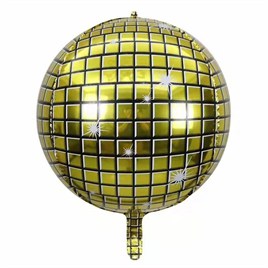 4D Büyük Boy Gold Disko Küre Folyo Balon  22