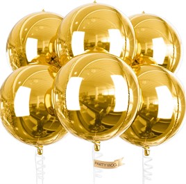 4D Büyük Boy Gold Küre Folyo Balon  22
