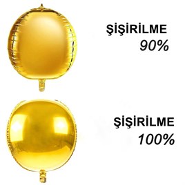 4D Büyük Boy Gümüş Disko Küre Folyo Balon  22