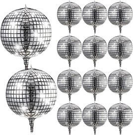 4D Büyük Boy Gümüş Disko Küre Folyo Balon  22