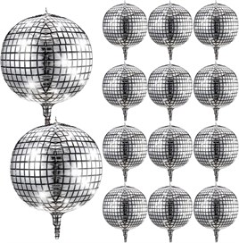 4D Büyük Boy Gümüş Disko Küre Folyo Balon  22