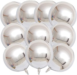 4D Büyük Boy Gümüş Küre Folyo Balon  22