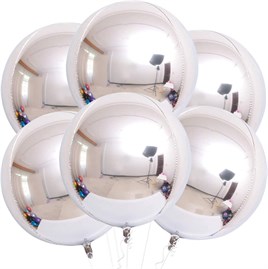 4D Büyük Boy Gümüş Küre Folyo Balon  22