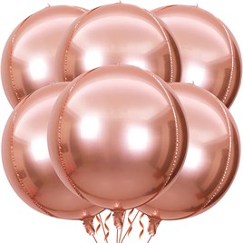 4D Büyük Boy Rose Gold Küre Folyo Balon  22