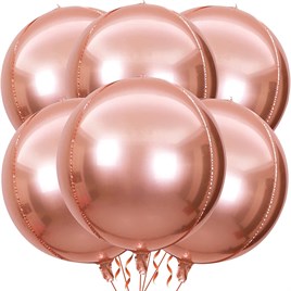 4D Büyük Boy Rose Gold Küre Folyo Balon  22