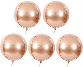 4D Büyük Boy Rose Gold Küre Folyo Balon  22