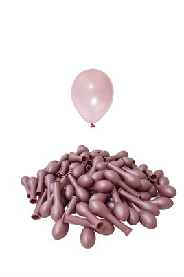 5 İnç Metalik Gül Kurusu Mini Balon 10 Adet