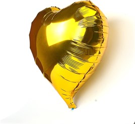 5 Li Gold Kalp Folyo Balon 15 Inç - 38 Cm 