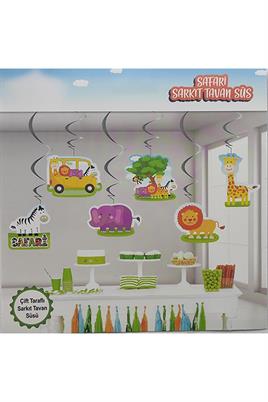 6 Lı Safari Temalı Tavan Süs