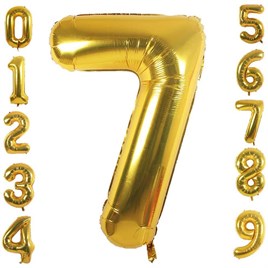 7 Yedi Rakam Gold Folyo Balon 32-34