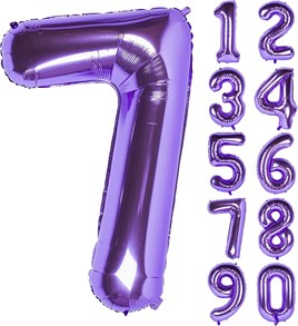 7 Yedi Rakam Mor Folyo Balon 32