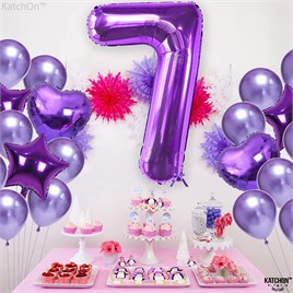 7 Yedi Rakam Mor Folyo Balon 32