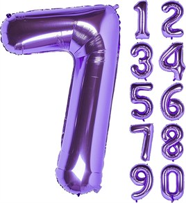 7 Yedi Rakam Mor Folyo Balon 32