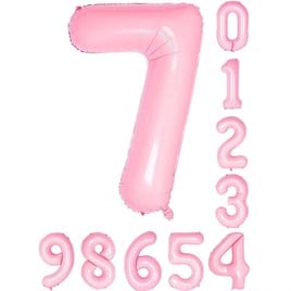 7 Yedi Rakam Pembe Folyo Balon 34