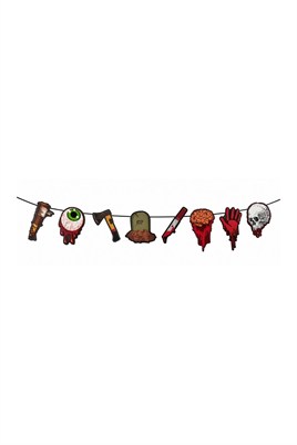 8 Parça Korku Figürlü Asma Banner Halloween Cadılar Bayramı Parti Süsü