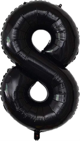 8 Siyah Rakam Folyo Balon 34