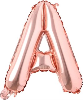 A Harf Rose Gold Folyo Balon16 İnç 36 cm