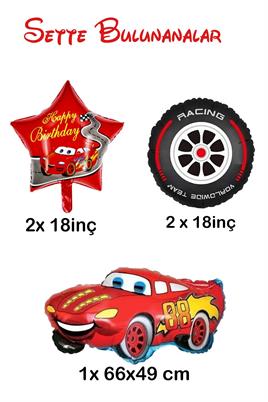Araba Konsept 5 li Folyo Balon Set