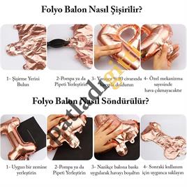 B Harf Gökkuşağı Folyo Balon16 İnç 36 cm