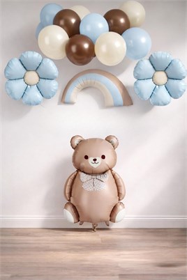 Baby Shower Retro Papatya Temalı Erkek Bebek Kutlama Seti