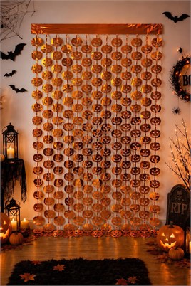 Balkabağı Kapı Perdesi Halloween Cadılar Bayramı Parti Malzemesi