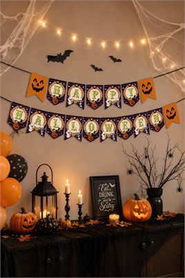Banner Happy Halloween Cadılar Bayramı Parti Malzemesi