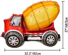 Beton Mikseri Folyo Balon 80 cm İnşaat Temalı Parti Malzemesi