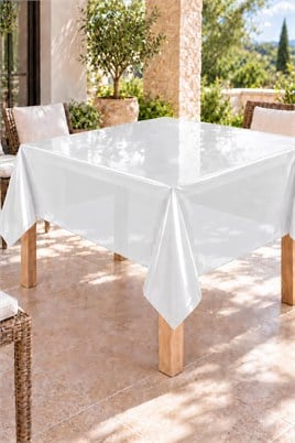 Beyaz Renk Kullan At 120x180 Cm Doğum Günü Partisi Için Tek Kullanımlık Düz Plastik Masa Örtüsü