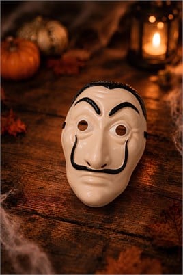 Bıyıklı Soyguncu Maskesi – Halloween Cadılar Bayramı Kostüm ve Parti Maskesi