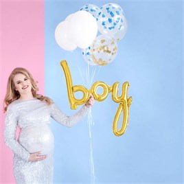 Boy Gold Folyo Balon - Bebek Çocuk Parti Kutlama Seti 
