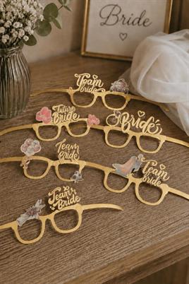 Bride Team Altın Parti Gözlüğü Seti (6’lı)