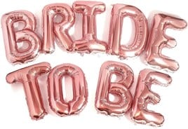 Bride To Be 16 inç 40 Cm Rose Gold Renk Folyo Balon Seti, Bride To Be Parti Kutlama