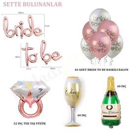 Bride To Be Bekarlığa Veda Parti Kutlama Seti 3