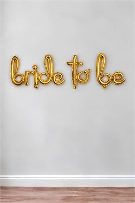 Bride To Be El yazılı Gold Folyo Balon