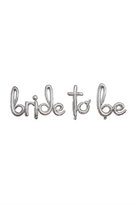 Bride To Be El Yazılı Gümüş Folyo Balon 