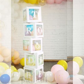 Bride To Be Yazılı Büyük Boy 25 cm Beyaz Kutu ve Balon Seti Nişan Kına Parti Kutlama Seti