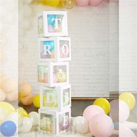Bride To Be Yazılı Büyük Boy 25 cm Beyaz Kutu ve Balon Seti Nişan Kına Parti Kutlama Seti
