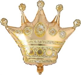 Büyük Boy Gold Kral Tacı Folyo Balon 75 cm