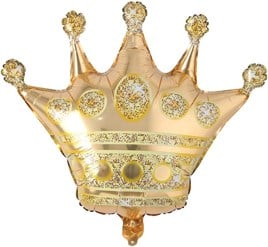 Büyük Boy Gold Kral Tacı Folyo Balon 75 cm