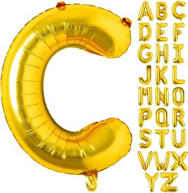 C Harf Gold Folyo Balon16 İnç 36 cm
