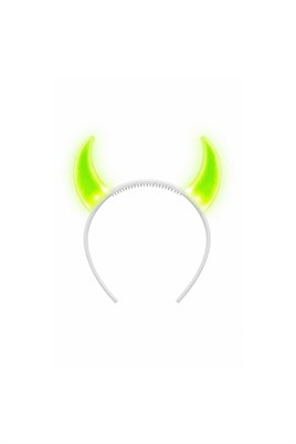 Cadılar Bayramı Glow Stick Şeytan Boynuzlu Parti Tacı – Işıklı Kostüm Aksesuarı