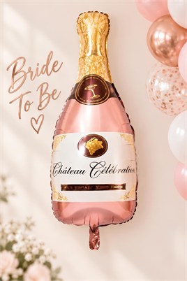 Chateau Celebration Yazılı Rose Gold 104x49 Cm Büyük Boy Folyo Balon Bride To Be Bekarlığa Veda 