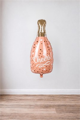 Cheers Yazılı 100x48 Cm Büyük Boy Şampanya Şişesi Folyo Balon Bride To Be Bekarlığa Veda