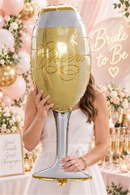 Cheers Yazılı 92X37 Cm Büyük Boy Folyo Balon Bride To Be Bekarlığa Veda