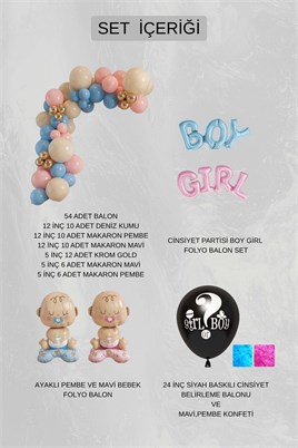 Cinsiyet Belirleme Parti Seti; Boy Girl Temalı Konsept 5