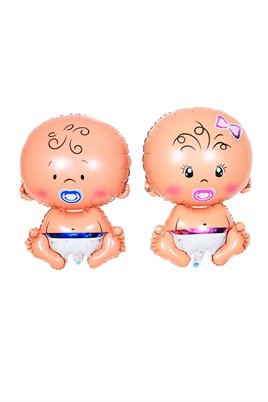 Cinsiyet Belirleme Partisi Kız Mı Erkek Mi Boy Or Girl Mavi Erkek Bebek ve Pembe Kız Bebek Balon