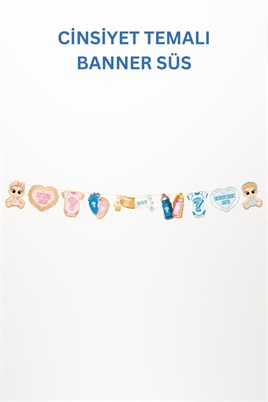 Cinsiyet Temalı Dekor Banner Süs – Kız mı Erkek mi? Baby Shower Gender Reveal Parti Süsü