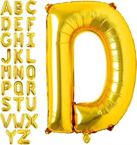 D Harf Gold Folyo Balon16 İnç 36 cm